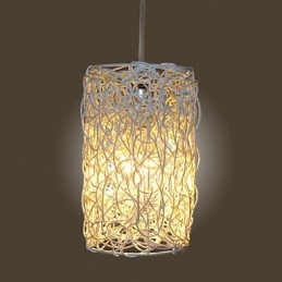 Moderne landdistrikter Cany Art Vævet Rattan Single Head Droplight Lampe