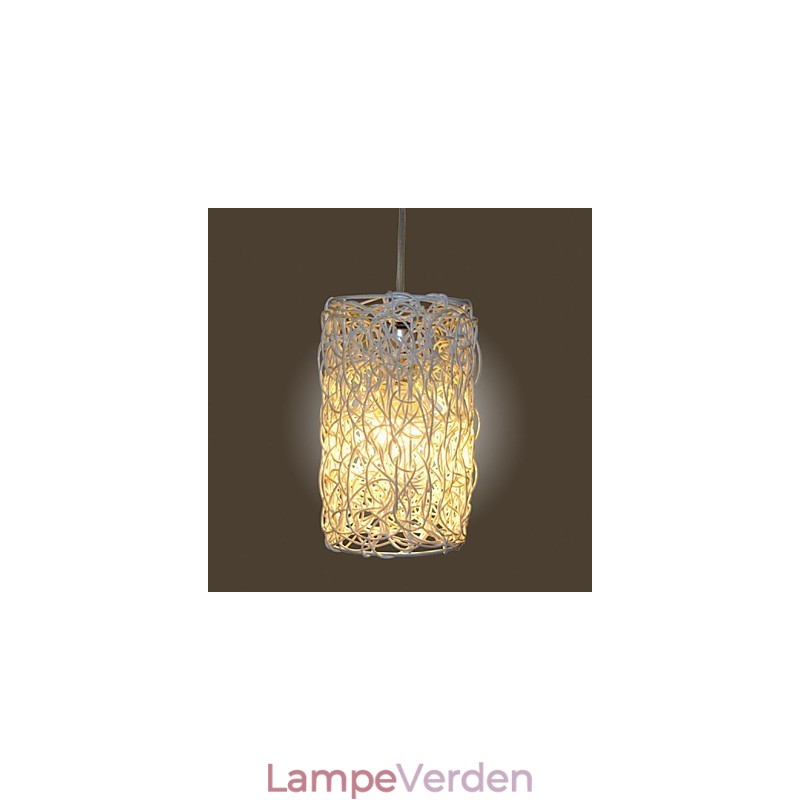 Moderne landdistrikter Cany Art Vævet Rattan Single Head Droplight Lampe