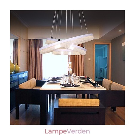 Krystal Pendel Moderne Lampe Tre ringe Krystal Pendel Moderne Lampe Tre ringe