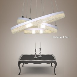 Krystal Pendel Moderne Lampe Tre ringe