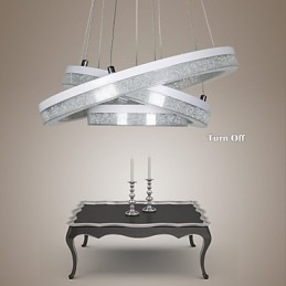 Krystal Pendel Moderne Lampe Tre ringe