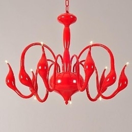 Moderne moderne galvaniseret metal lysekrone