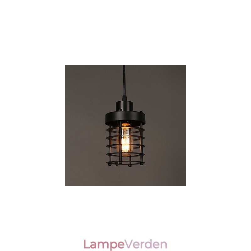 Retro cirkel af enkelthovedlamper og lanterner Karakter kunst lysekronelampe