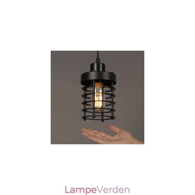 Retro cirkel af enkelthovedlamper og lanterner Karakter kunst lysekronelampe