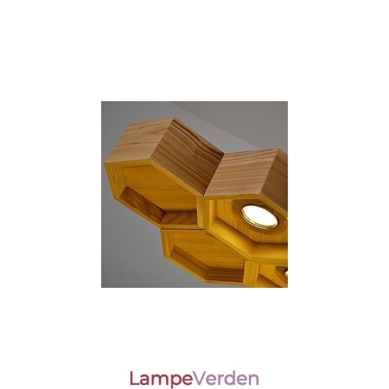 Designer Art Individuality Lysekrone Simple Honeycomb Wood Lamps