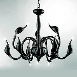 Moderne moderne galvaniseret metal lysekrone