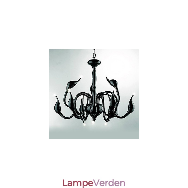 Moderne moderne galvaniseret metal lysekrone