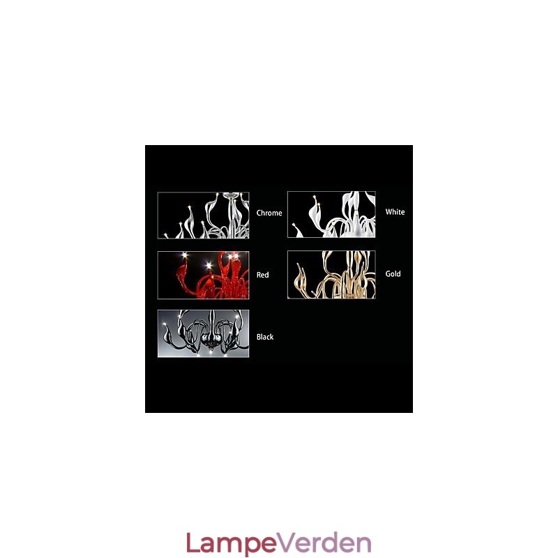 Moderne moderne galvaniseret metal lysekrone