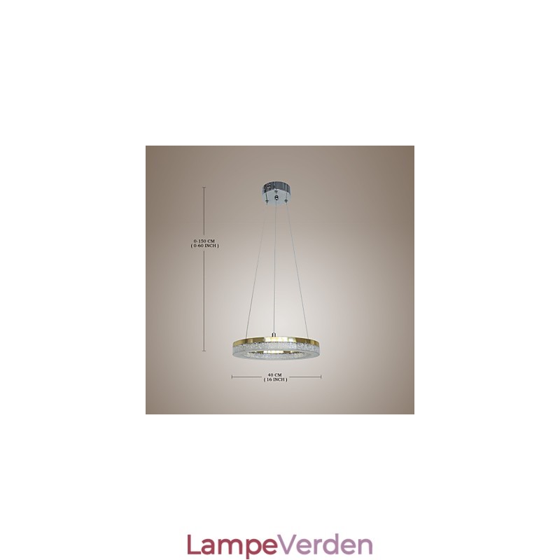 Krystal pendel gylden moderne lampe