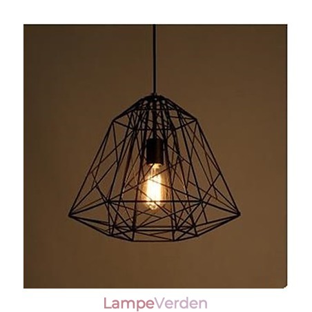 Retro lille siddende smedejern diamant pendel Retro lille siddende smedejern diamant pendel