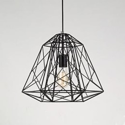 Retro lille siddende smedejern diamant pendel